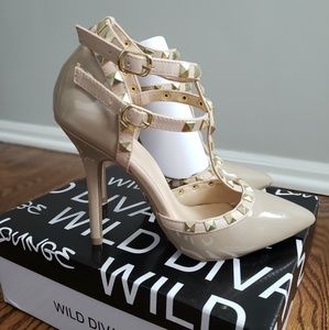 Nude Studded Heels
